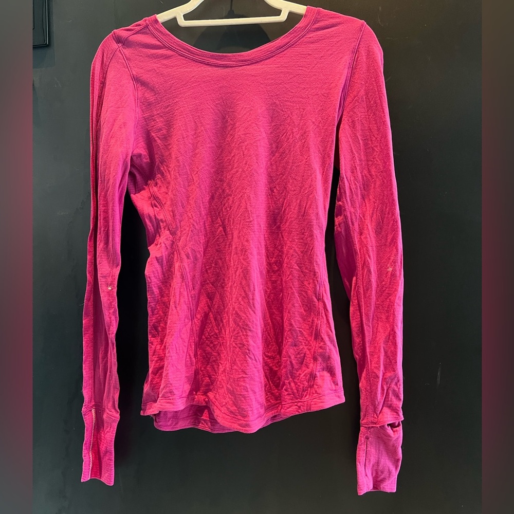 Pink Lululemon long sleeve top